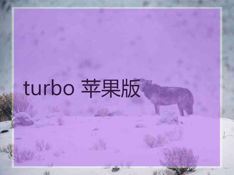 turbo 苹果版