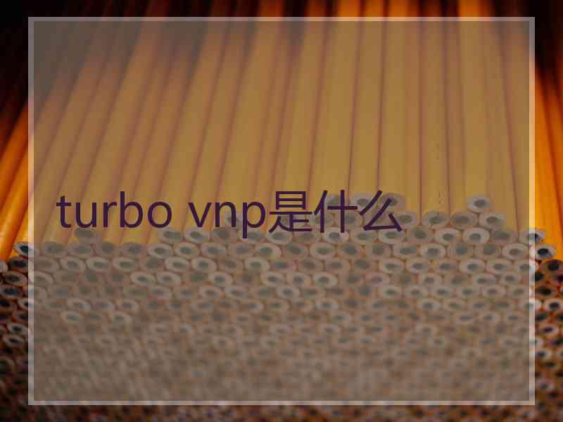 turbo vnp是什么