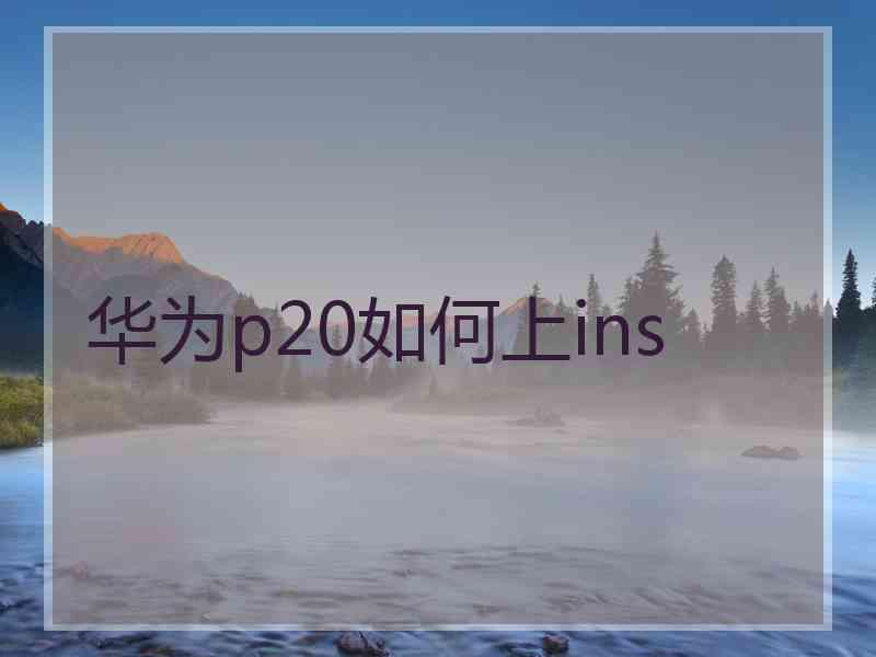 华为p20如何上ins