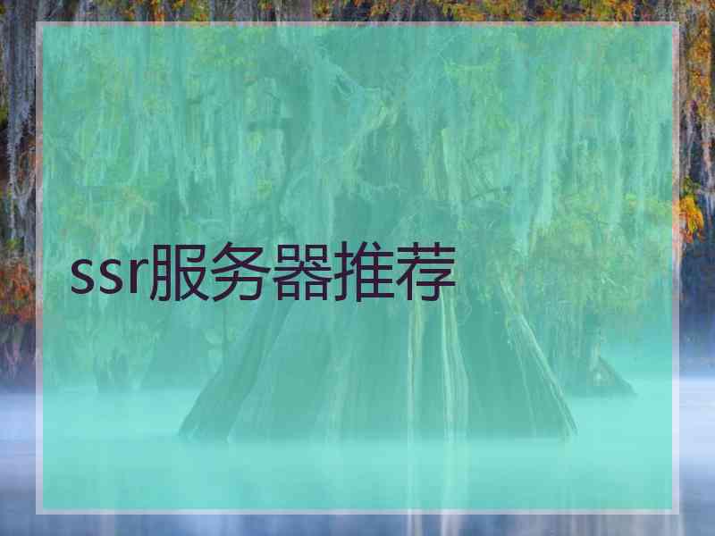 ssr服务器推荐