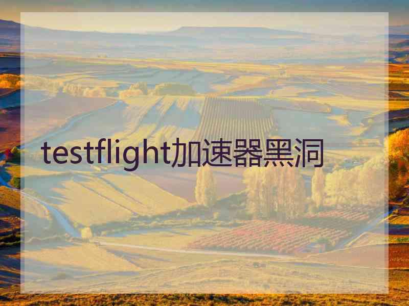 testflight加速器黑洞