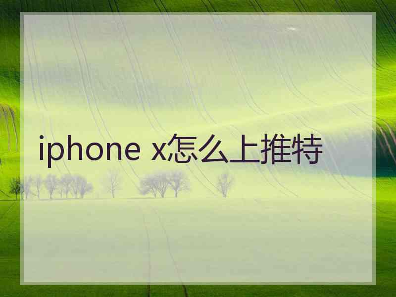 iphone x怎么上推特