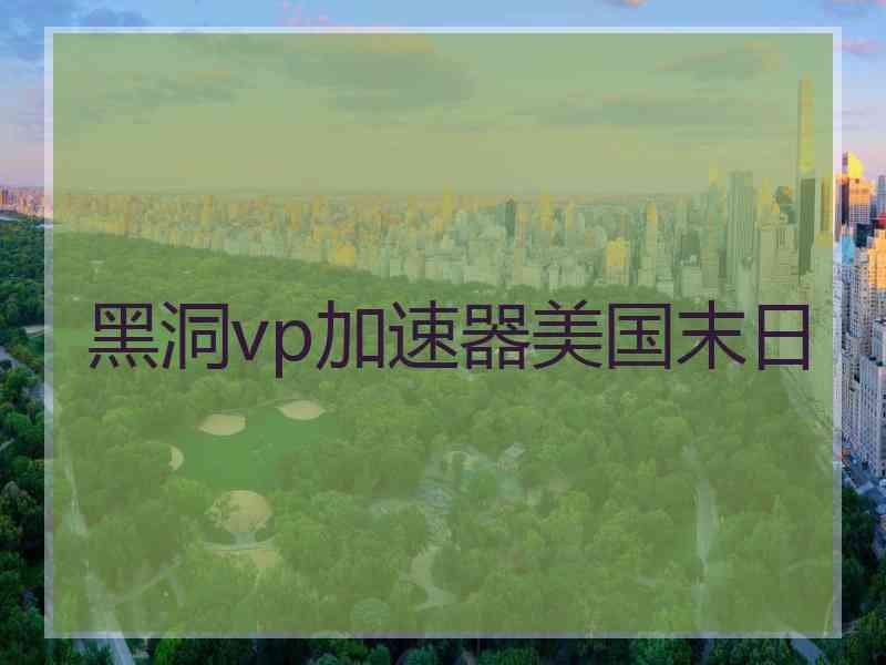 黑洞vp加速器美国末日