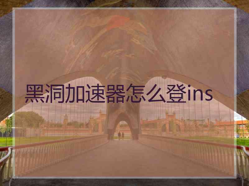 黑洞加速器怎么登ins