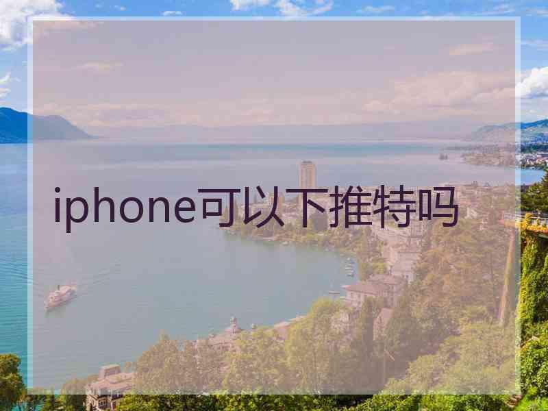 iphone可以下推特吗