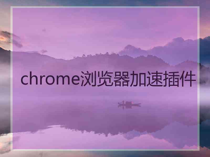 chrome浏览器加速插件