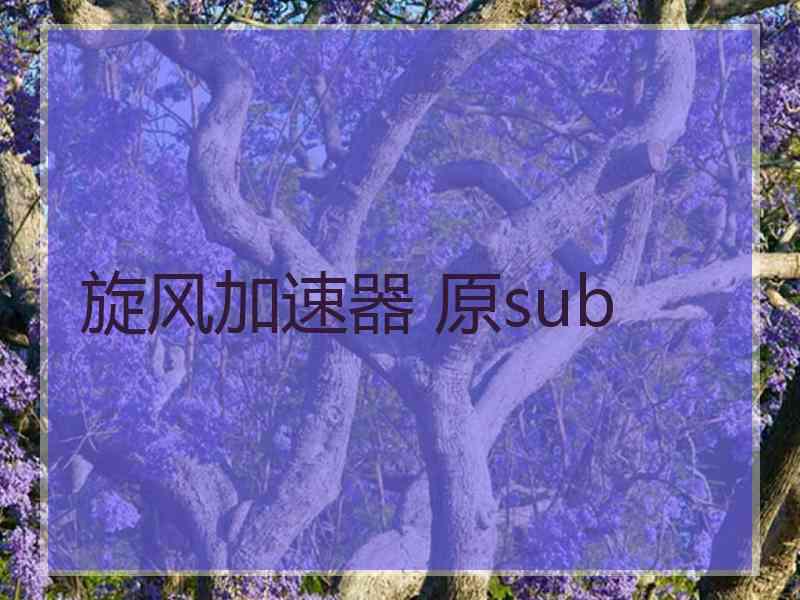 旋风加速器 原sub