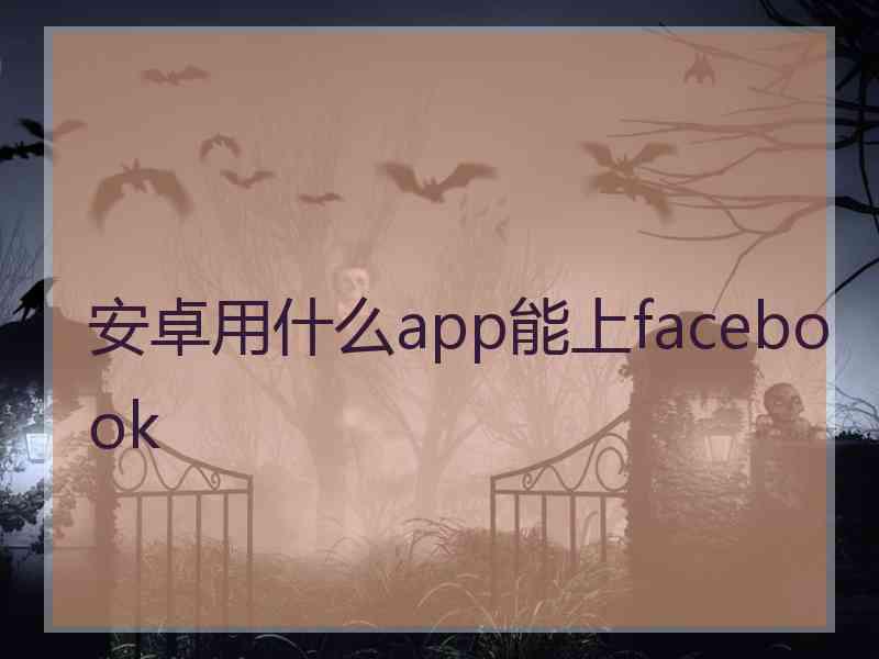 安卓用什么app能上facebook