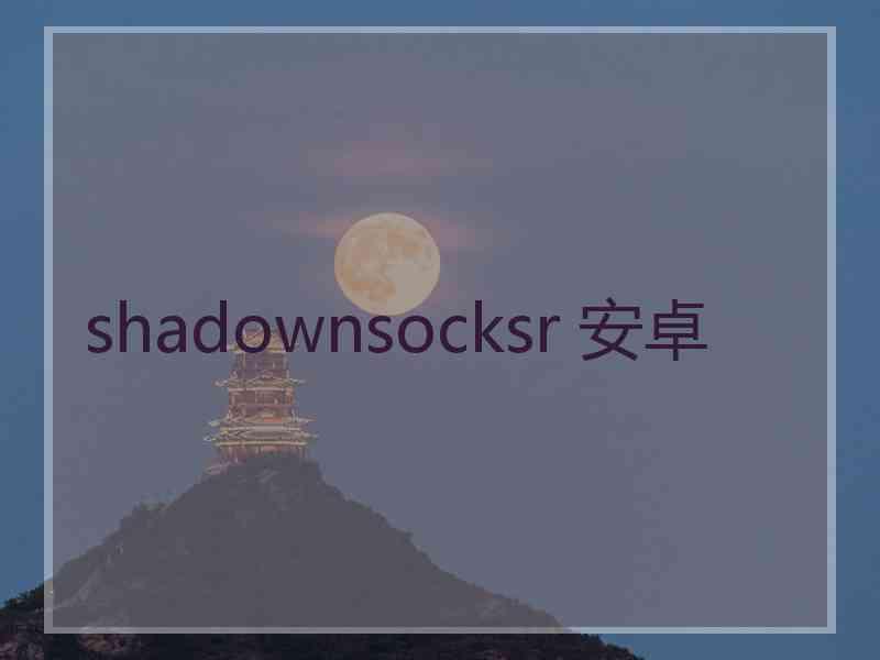 shadownsocksr 安卓