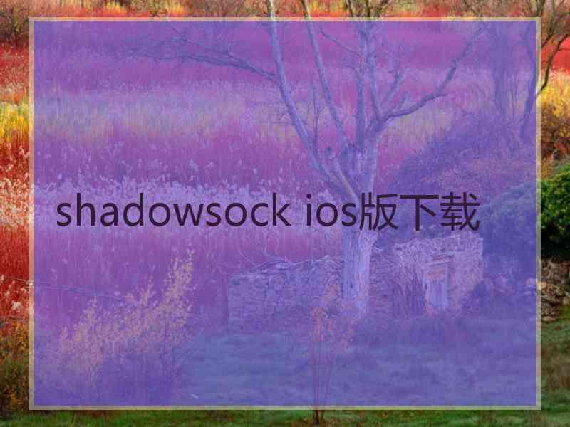 shadowsock ios版下载