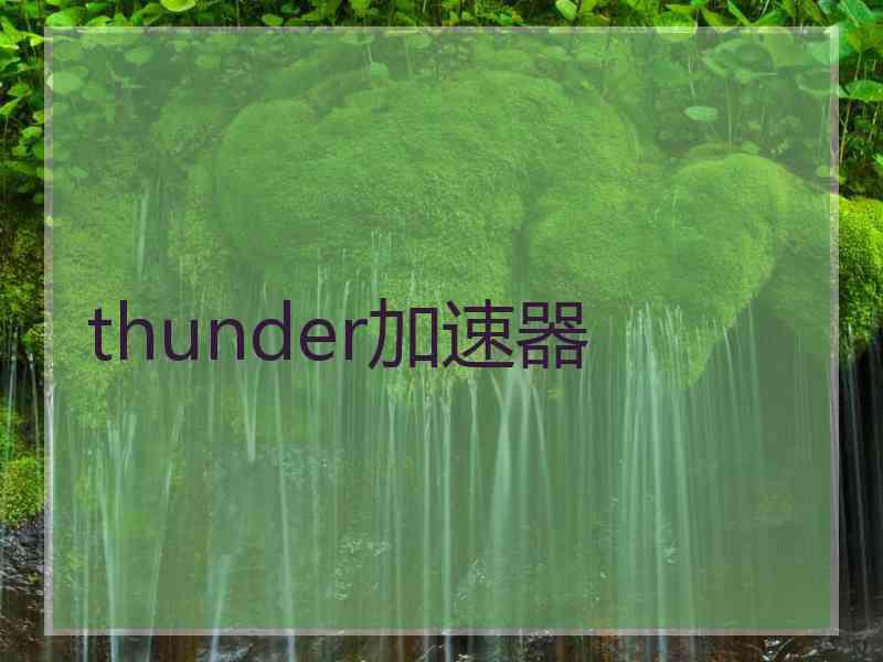 thunder加速器