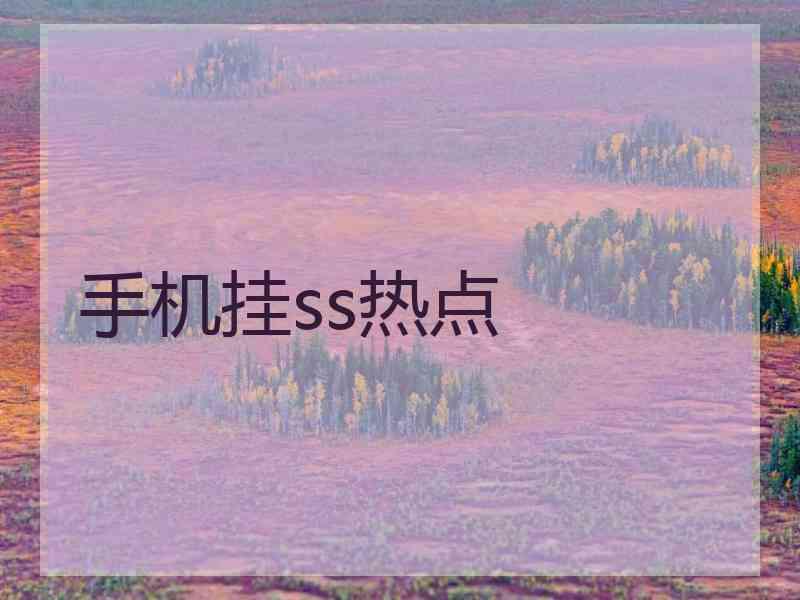 手机挂ss热点