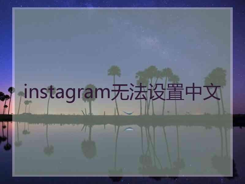 instagram无法设置中文