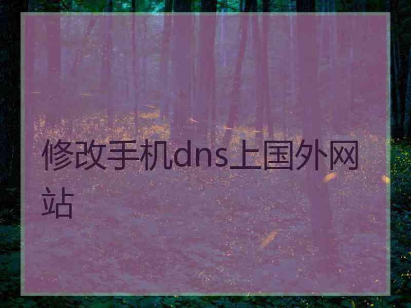 修改手机dns上国外网站