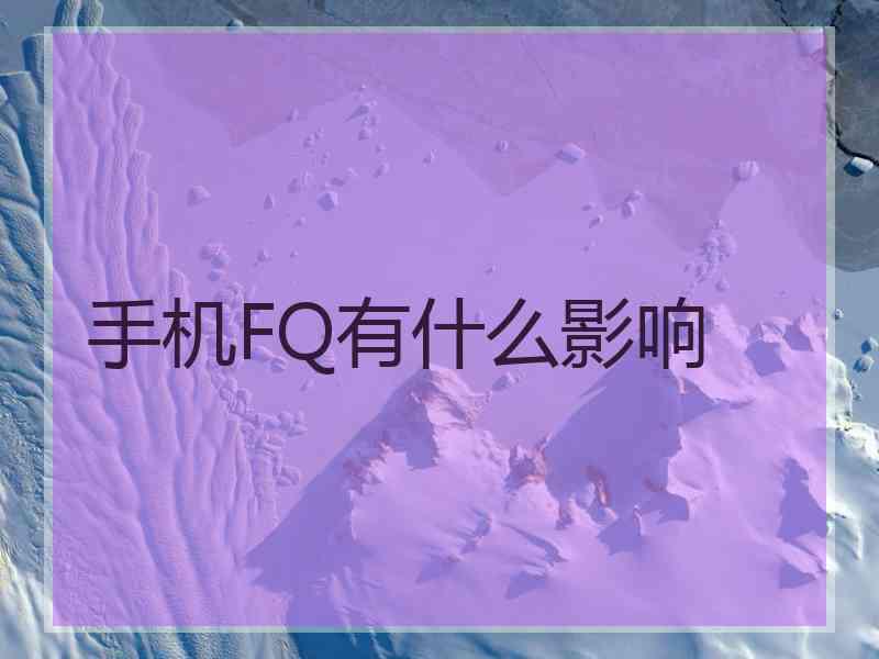 手机FQ有什么影响