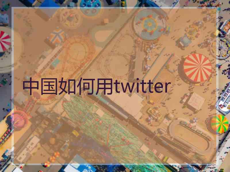 中国如何用twitter