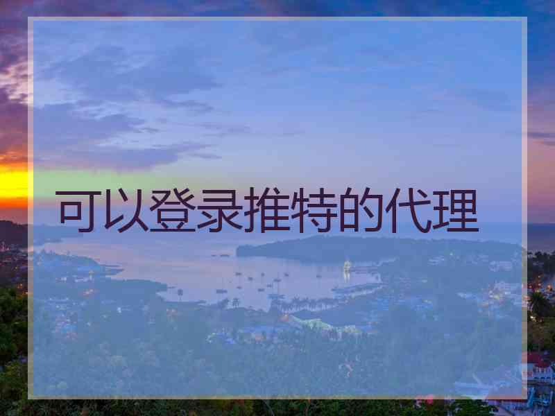 可以登录推特的代理