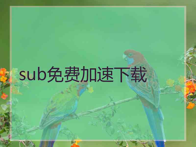 sub免费加速下载